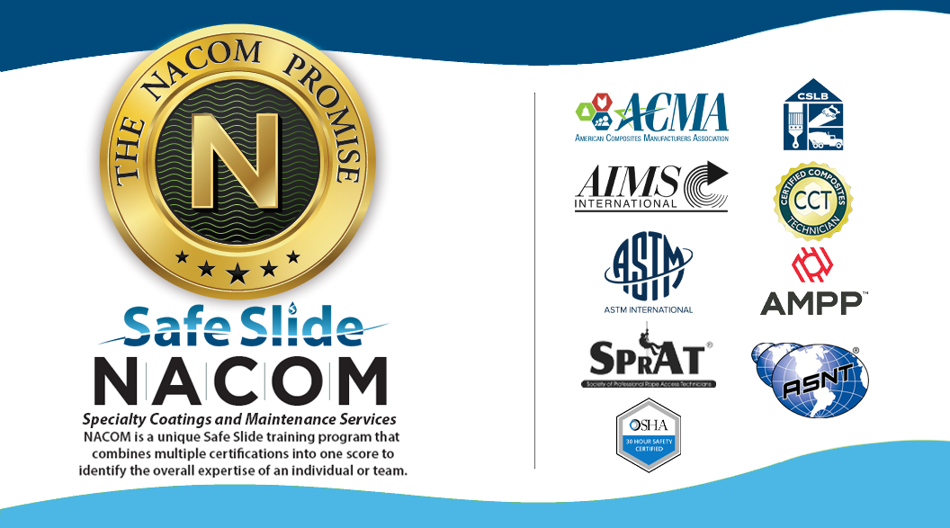 Safe Slide Restoration Certifications and NACOM Scoring